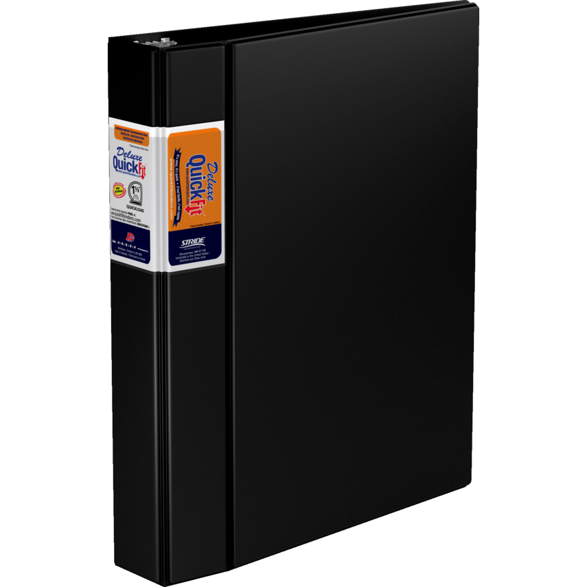 Davis Group Deluxe QuickFit® Commercial D-Ring Binder 1-1/2" Black