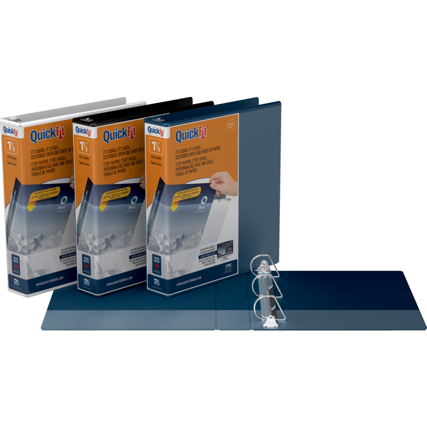 Davis Group QuickFit® View D-Ring Binder 1-1/2" Black