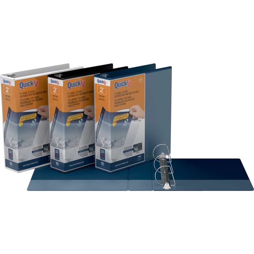 Davis Group QuickFit® View D-Ring Binder 2" Black