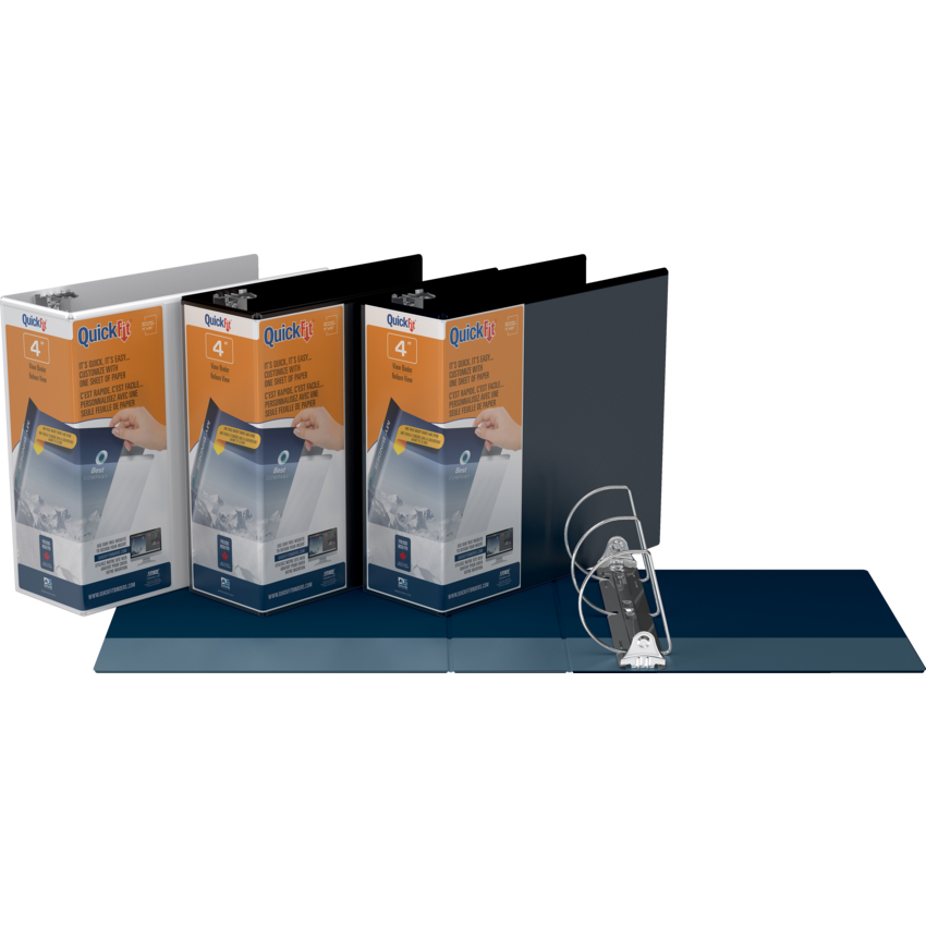 Davis Group QuickFit® View D-Ring Binder 4" Black