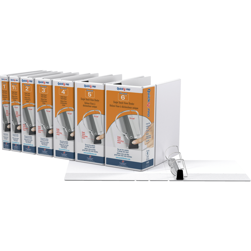 Davis Group QuickFit® PRO HD Single Touch Pin-Lock® View Binders 1-1/2" White