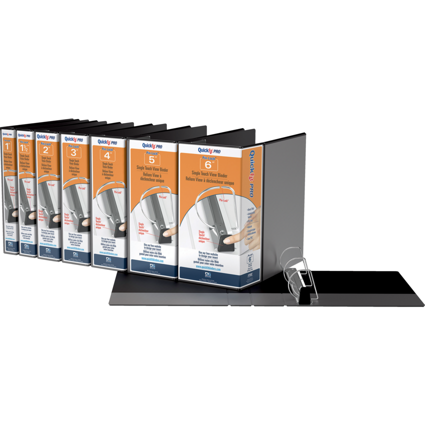 Davis Group QuickFit® PRO HD Single Touch Pin-Lock® View Binder 3" Black