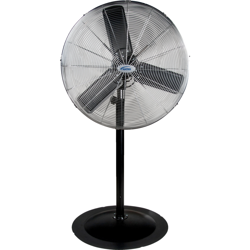 Matrix® Light Industrial-Duty Air Circulating Fans Pedestal Non Oscillating 30