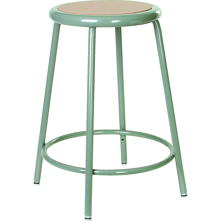 Mur-Van Stationary Height Stool 24"H Royal Grey
