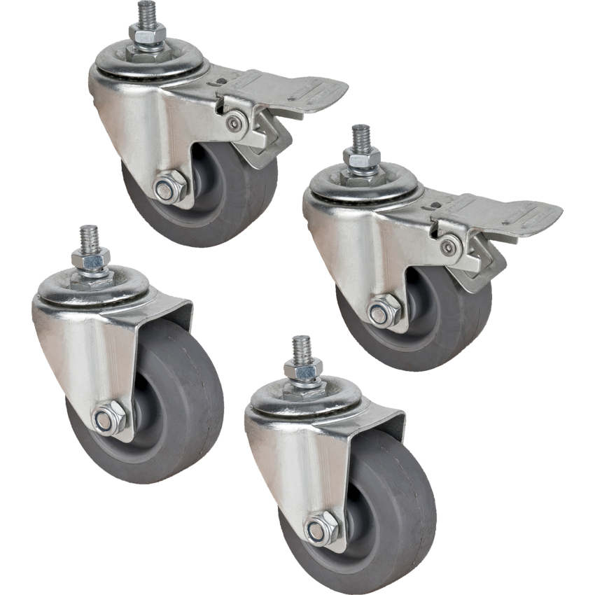 Kleton® Shop Desk Caster Kit 2-1/2" 4/set