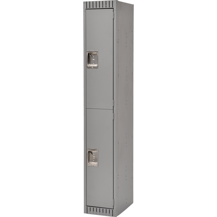Kleton® RTA Steel Locker Double Basic Bank of 1 Grey