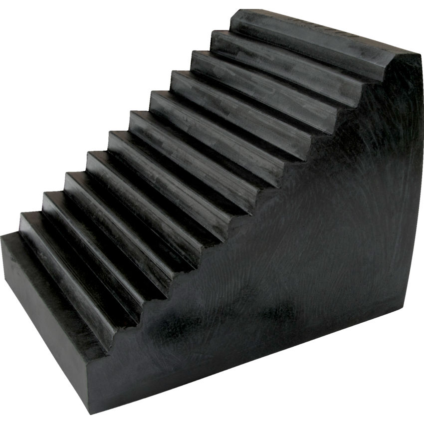 Kleton® Rubber Wheel Chock 6-1/2"W x 9-1/2"D x 7-1/5"H