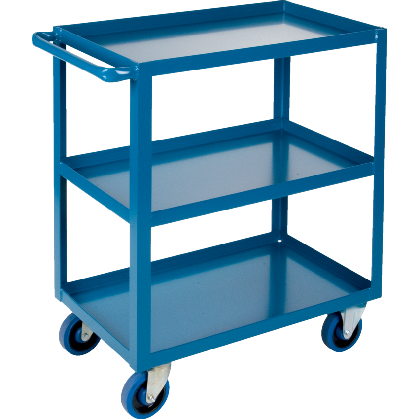 Kleton® Heavy Duty Shelf Truck 3 Shelves 18"W x 33"D x 36"H Blue