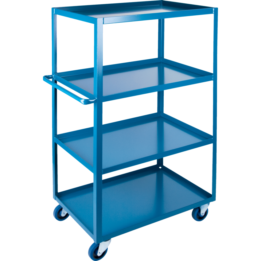 Kleton® Heavy-Duty Shelf Truck 4 Shelves 18"W x 33"D x 61"H Blue