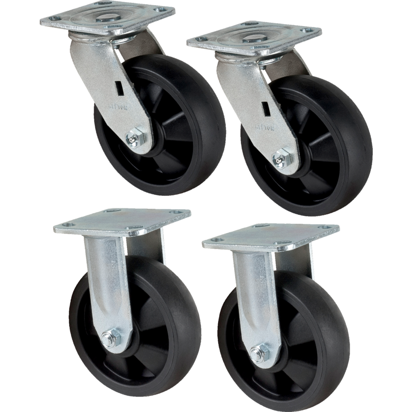 Kleton® Platform Casters 6" 6/set
