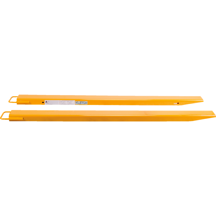 Kleton® Fork Lift Extensions 6"W x 72" Yellow 2/pair
