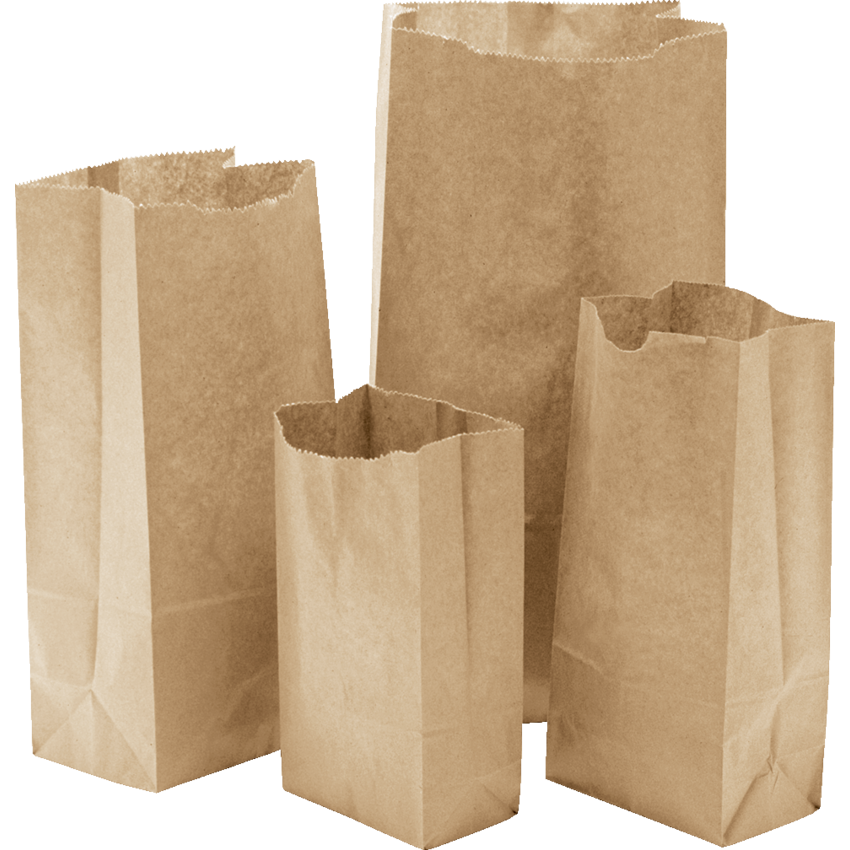 Sacs Frontenac Paper Bags 3" x 5-7/8" Brown Kraft 500/cse
