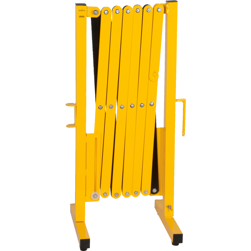 Zenith® Expandable Barries 11'L x 37"H Steel Black/Yellow