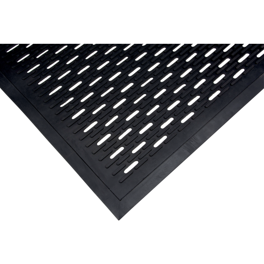 Zenith® Scraper Mat Slotted 3' x 5' Black
