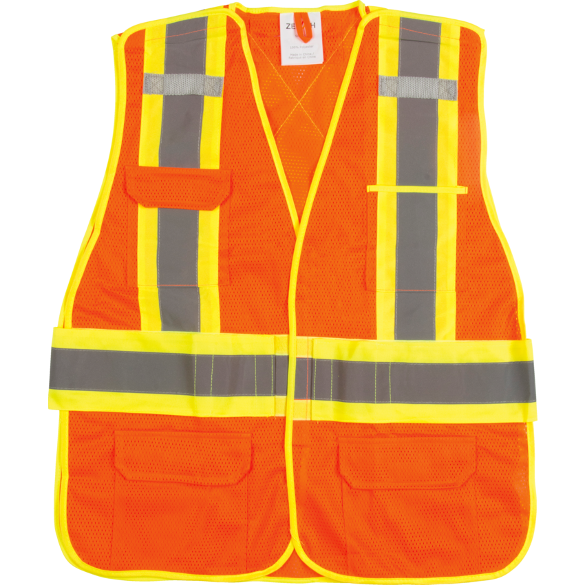Zenith® High Visibility Surveyor Vest X-Large Orange