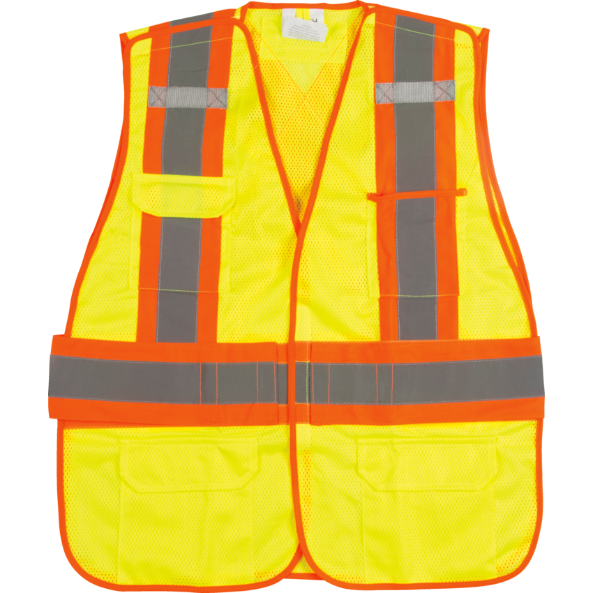 Zenith® High Visibility Surveyor Vest Medium Lime Yellow