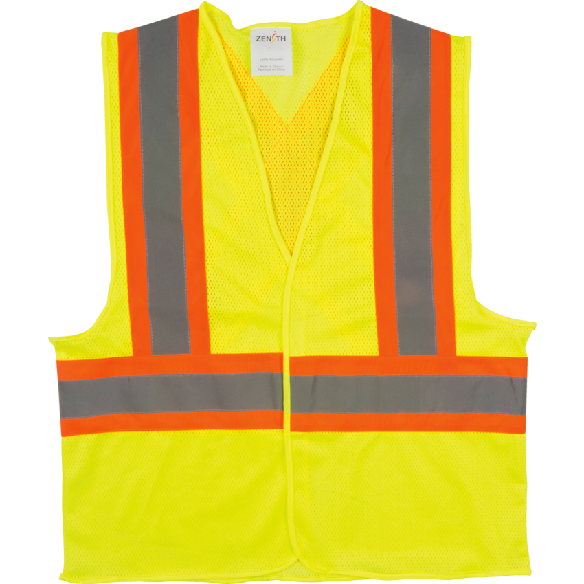 Zenith® Traffic Safety Vest 2X-Large Lime Yellow