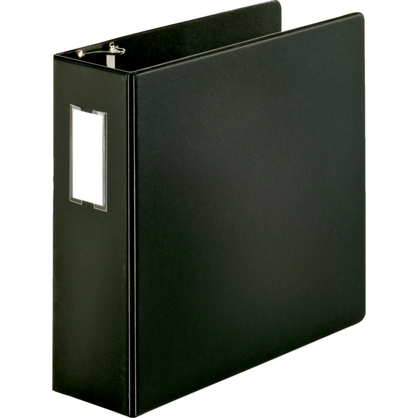Business Source® Slanted D-Ring Binder 4" Black