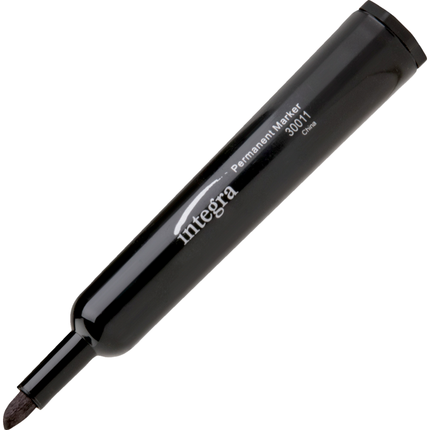Integra™ Permanent Markers Chisel Tip Black 12/box