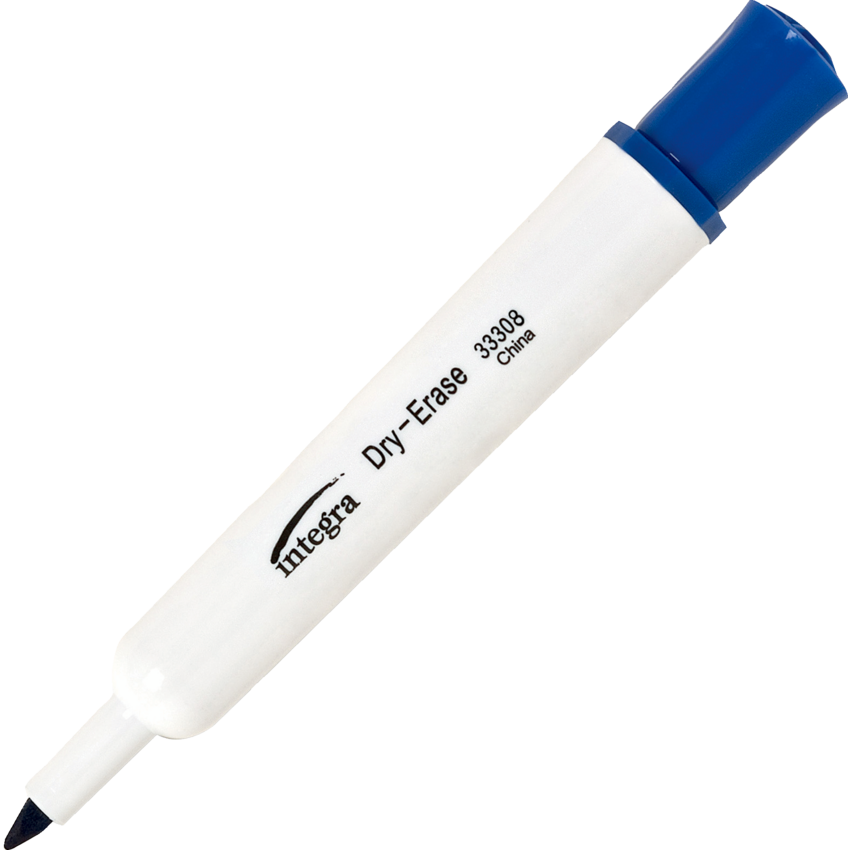 Integra™ Dry-Erase Markers Chisel Tip Blue 12/box