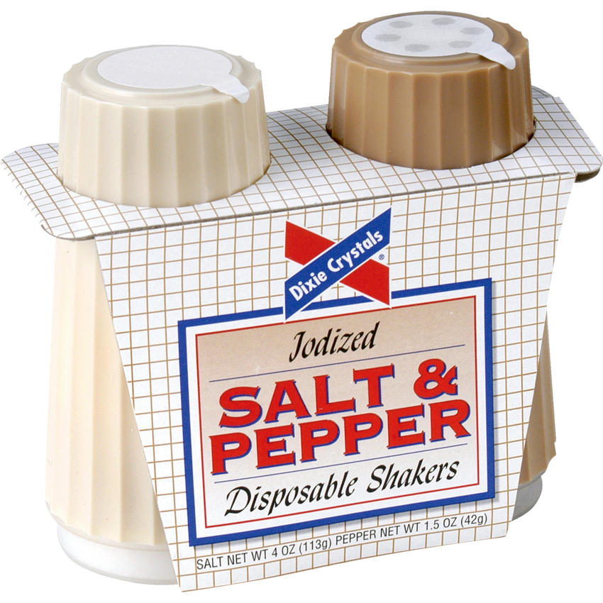 Dixie Crystals Salt and Pepper Shakers