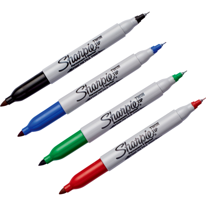 Sharpie® Twin Tip Permanent Marker Assorted Colours 4/pkg