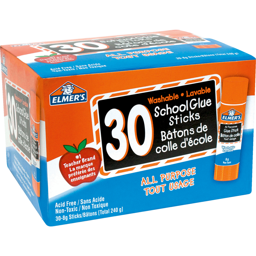 Elmer's® All Purpose Washable School Glue Sticks 8g 30/box