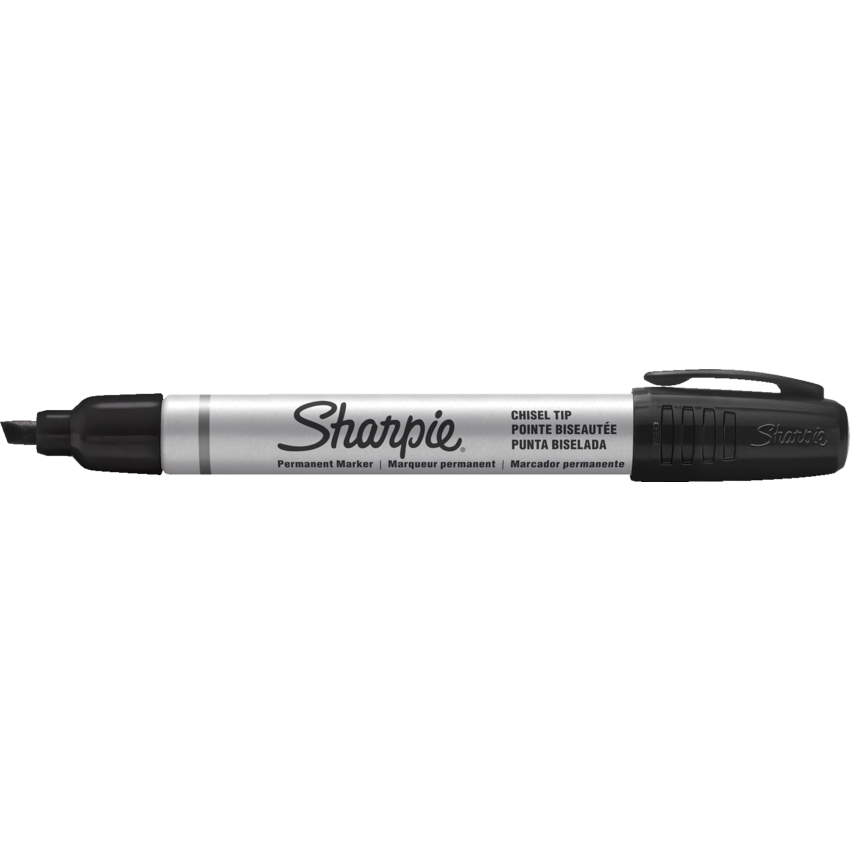 Sharpie® Liquid Tip™ Markers Chisel Tip Black 12/box