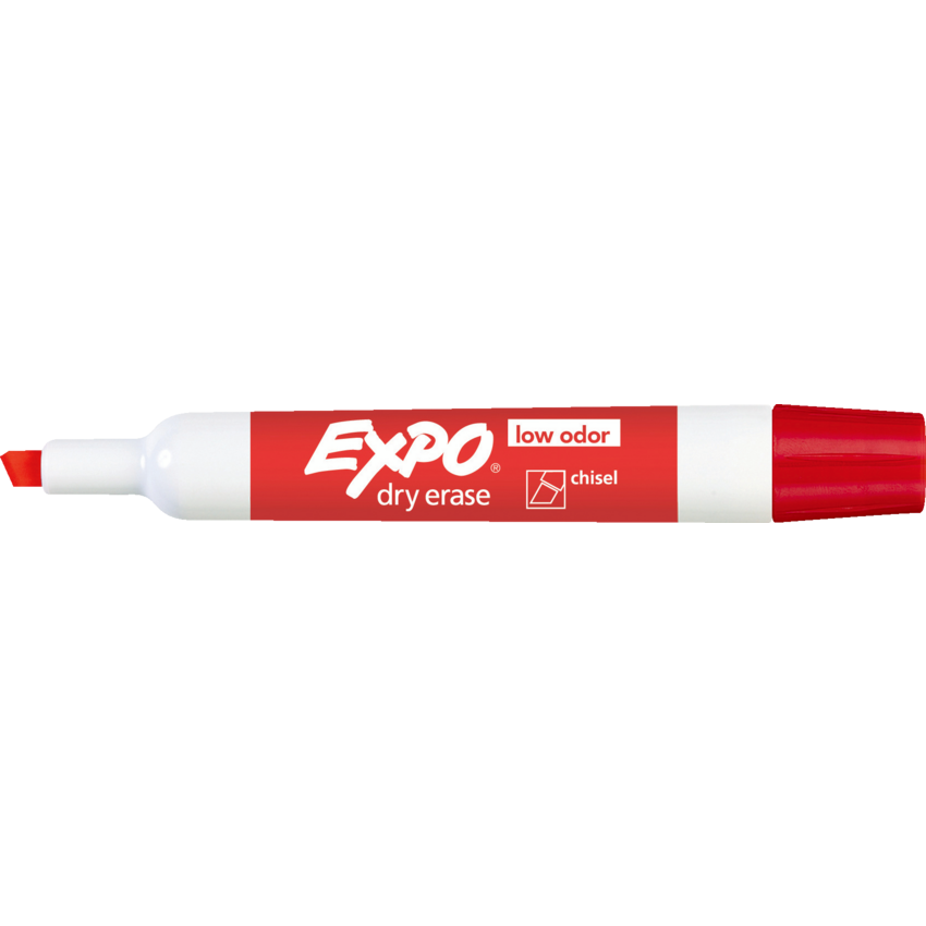 Expo® Low Odour Dry Erase Marker Chisel Tip Red