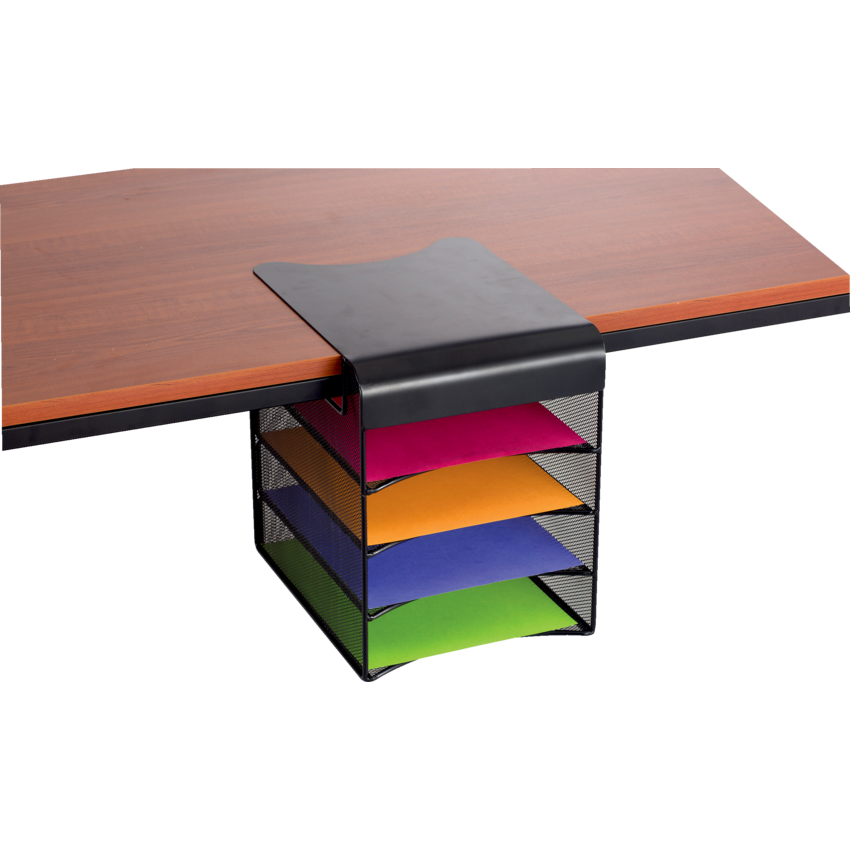 Safco® Onyx™ Hanging Desk Accessory Solid Top Horizontal 10-1/4"W x 12-3/8"D x 12"H Black