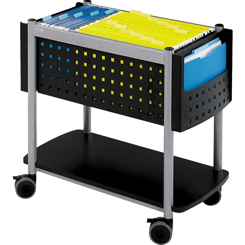 Safco® Scoot™ Mobile File Cart with Open Top 28"W x 14-3/4"D x 26"H Black