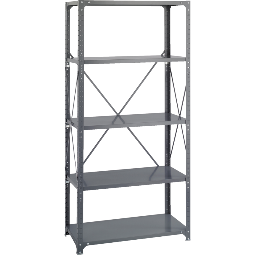 Safco® Commercial Steel Shelving 36" x 75" Dark Grey