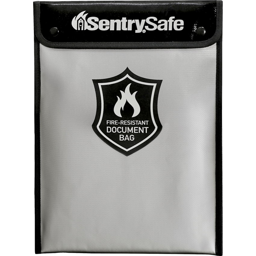 Sentry®Safe Fire Resistant Document Bag Large Grey/Black