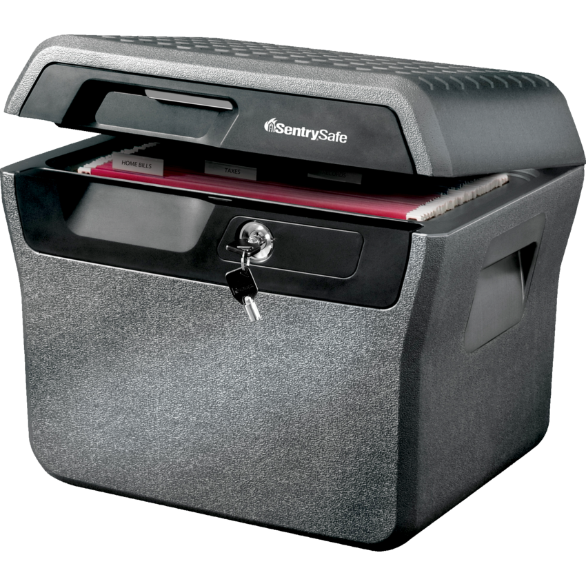 Sentry®Safe Fire and Water File 0.66 cu. ft. capacity 16-1/2"W x 13-13/16"D x 14-1/8"H Charcoal Grey