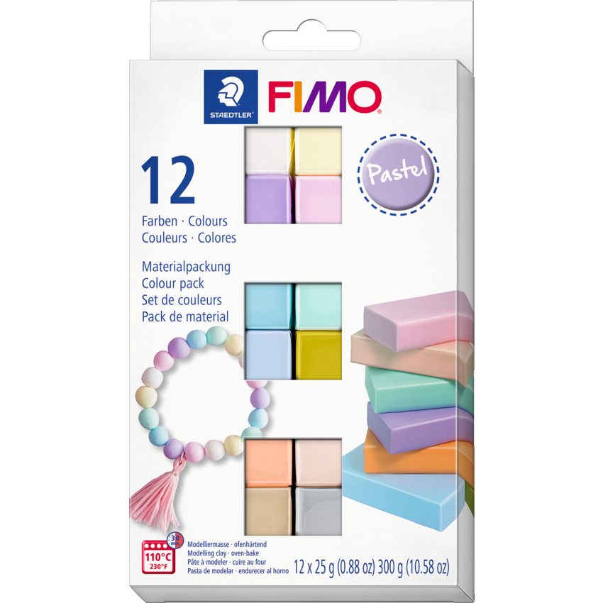 Staedtler® FIMO® Modelling Clay 25 g Assorted Pastel Colours 12/pkg
