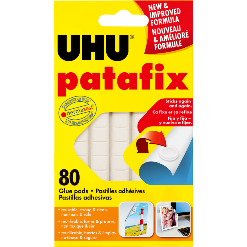 UHU® Patafix Adhesive Pads 50 g 80 pads/pkg