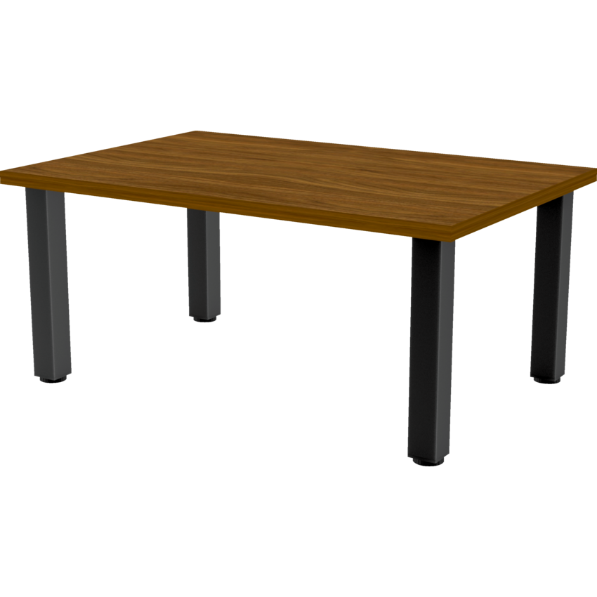 HDL® Innovations Coffee Table Rectangle 36"W x 24"D x 17"H Black Walnut finish/Black legs