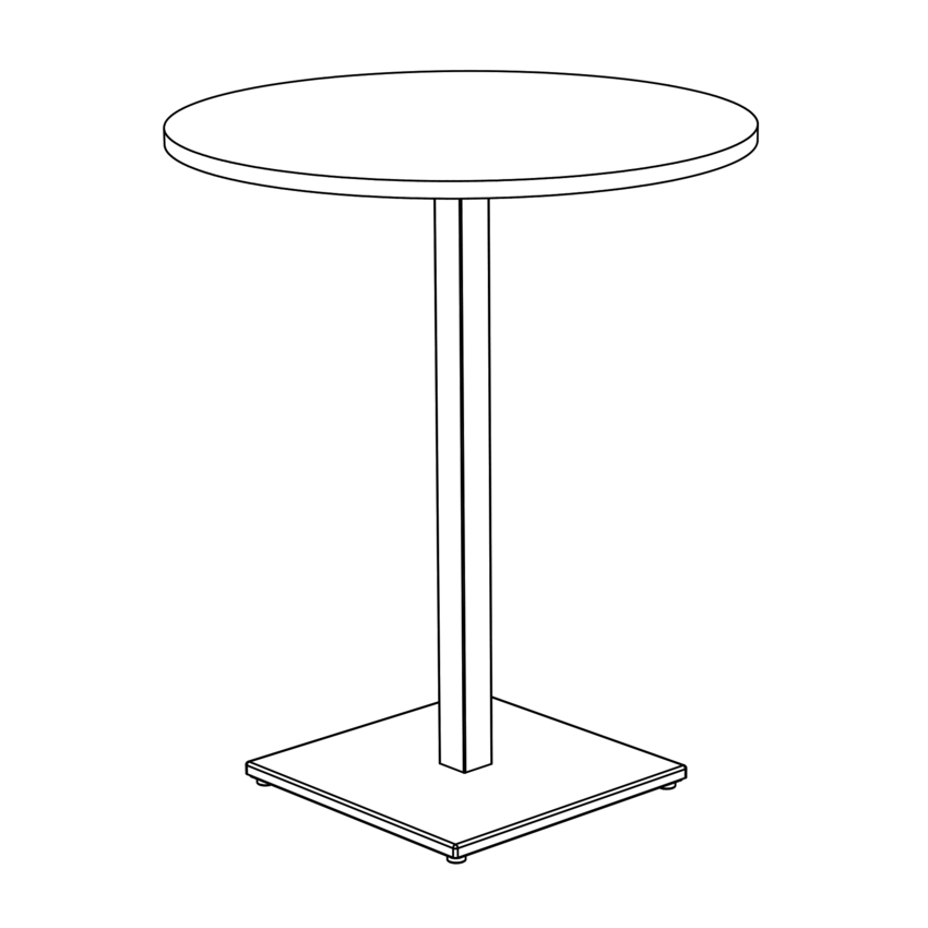 HDL® Innovations Bar Height Table Round 36" diameter x 42"H Grey Dusk