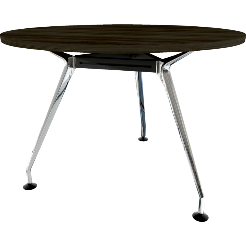 HDL® Innovations Upscale Meeting Table Round Top 4 people Grey Dusk/Chrome