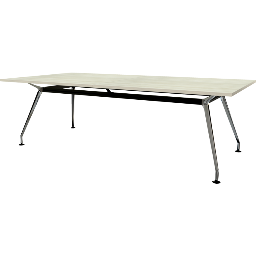 HDL® Innovations Upscale Meeting Table Rectanglular 8 people Winter Wood/Chrome