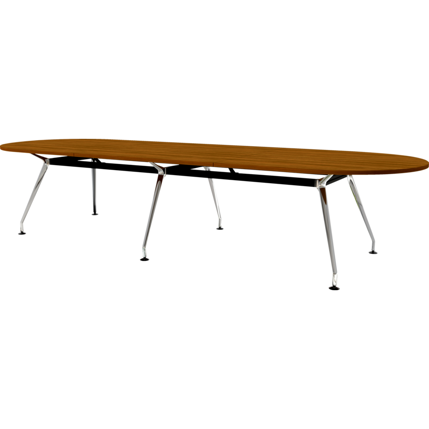 HDL® Innovations Upscale Meeting Table Racetrack 12 people Black Walnut/Chrome