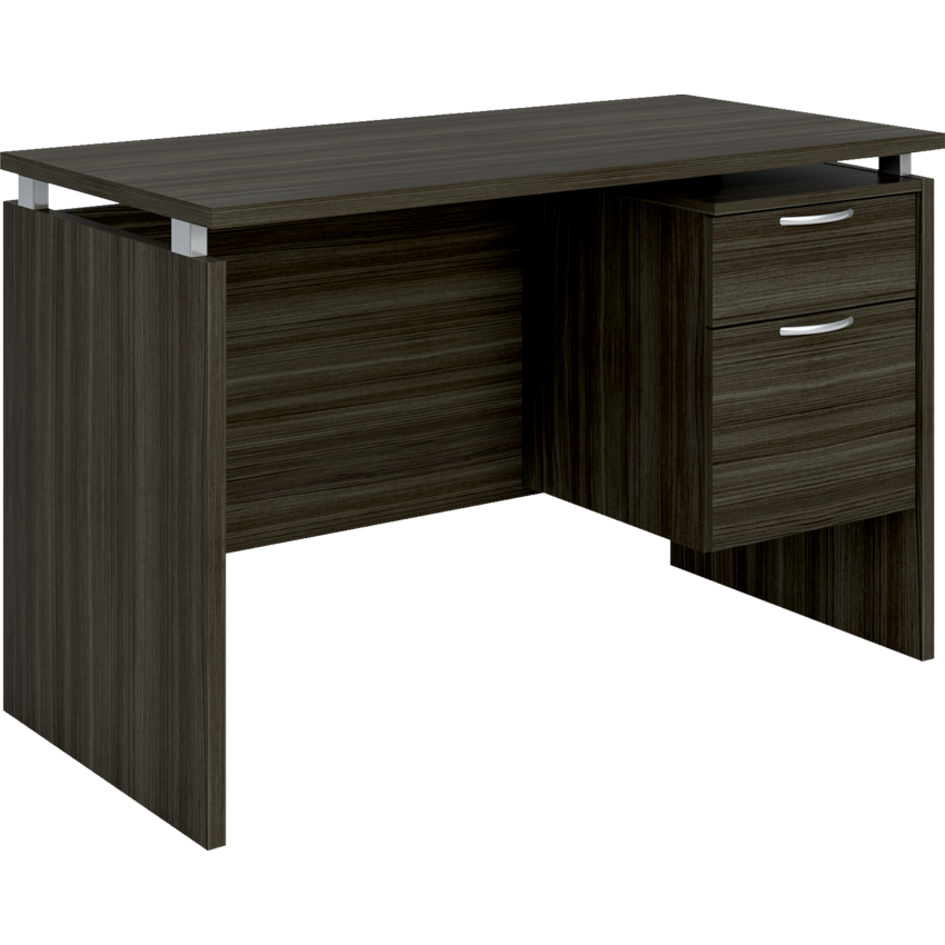 Star SOHO Series Mira Single Pedestal Desk 48"W x 24"D x 30"H Grey Dusk