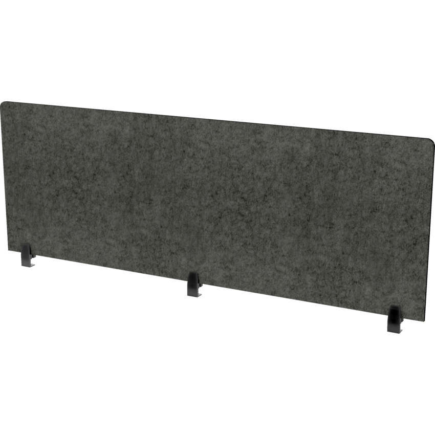 HDL® Innovations Acoustic Panel Edge Mount 25"H x 72"W Charcoal Grey