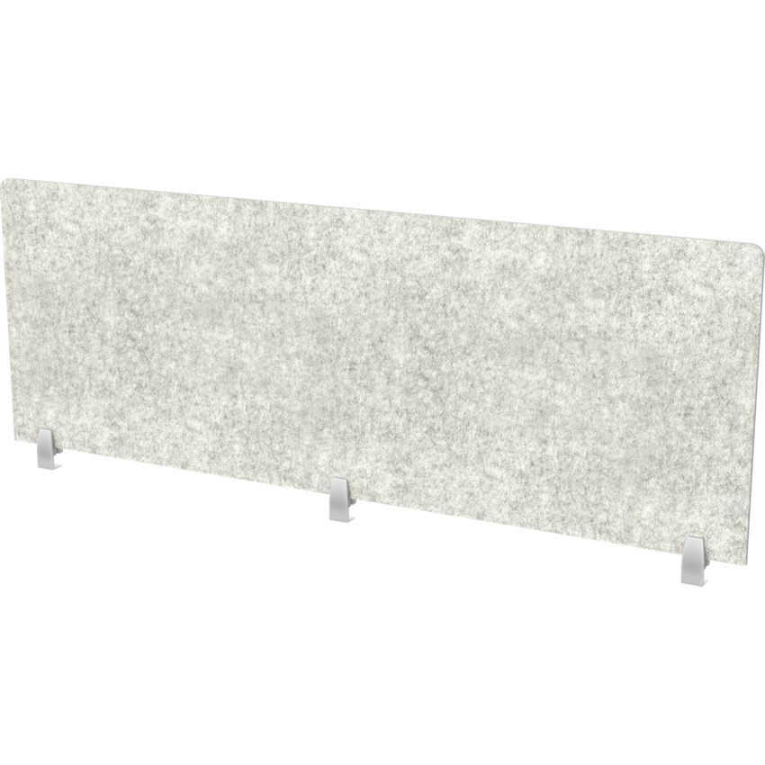 HDL® Innovations Acoustic Panel Edge Mount 25"H x 72"W Storm Grey