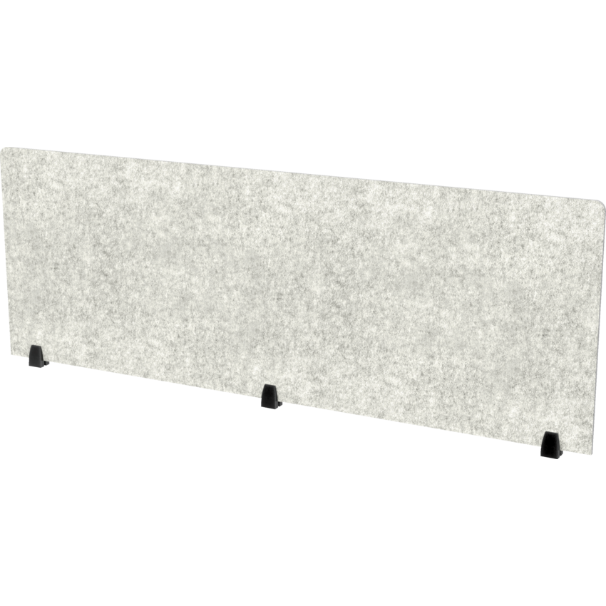 HDL® Innovations Acoustic Panel Top Mount 25"H x 72"W Storm Grey_Black