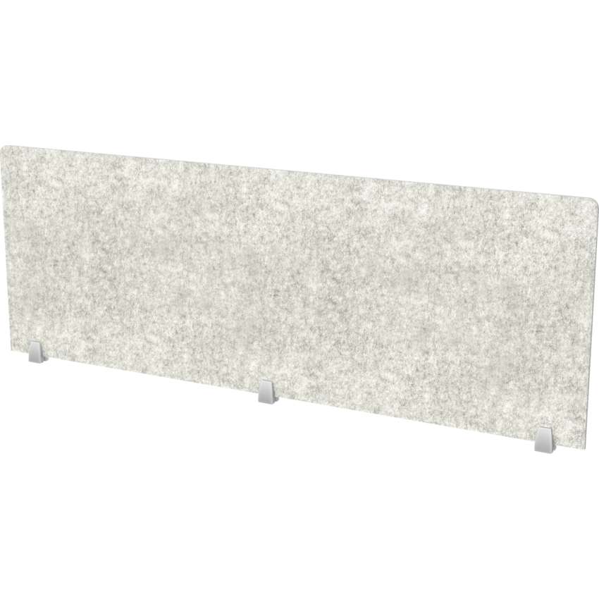 HDL® Innovations Acoustic Panel Top Mount 25"H x 72"W Storm Grey and Silver