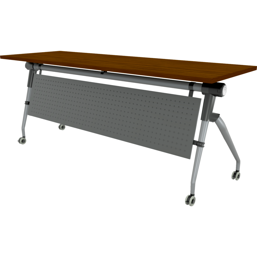 HDL® Tucana Elite Flip-Top Training Table 24"W x 72"D x 29-1/2"H Black Walnut