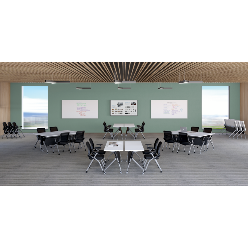 HDL® Tucana Elite Flip-Top Training Table 24"W x 72"D x 29-1/2"H Winter Wood