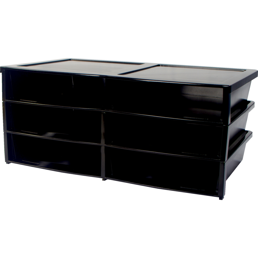 Storex® Quick-Stack Literature Organizer 6-Slot Black