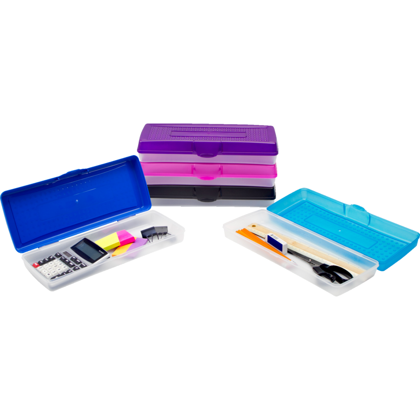 Storex® Stretch Pencil Box Assorted Colours